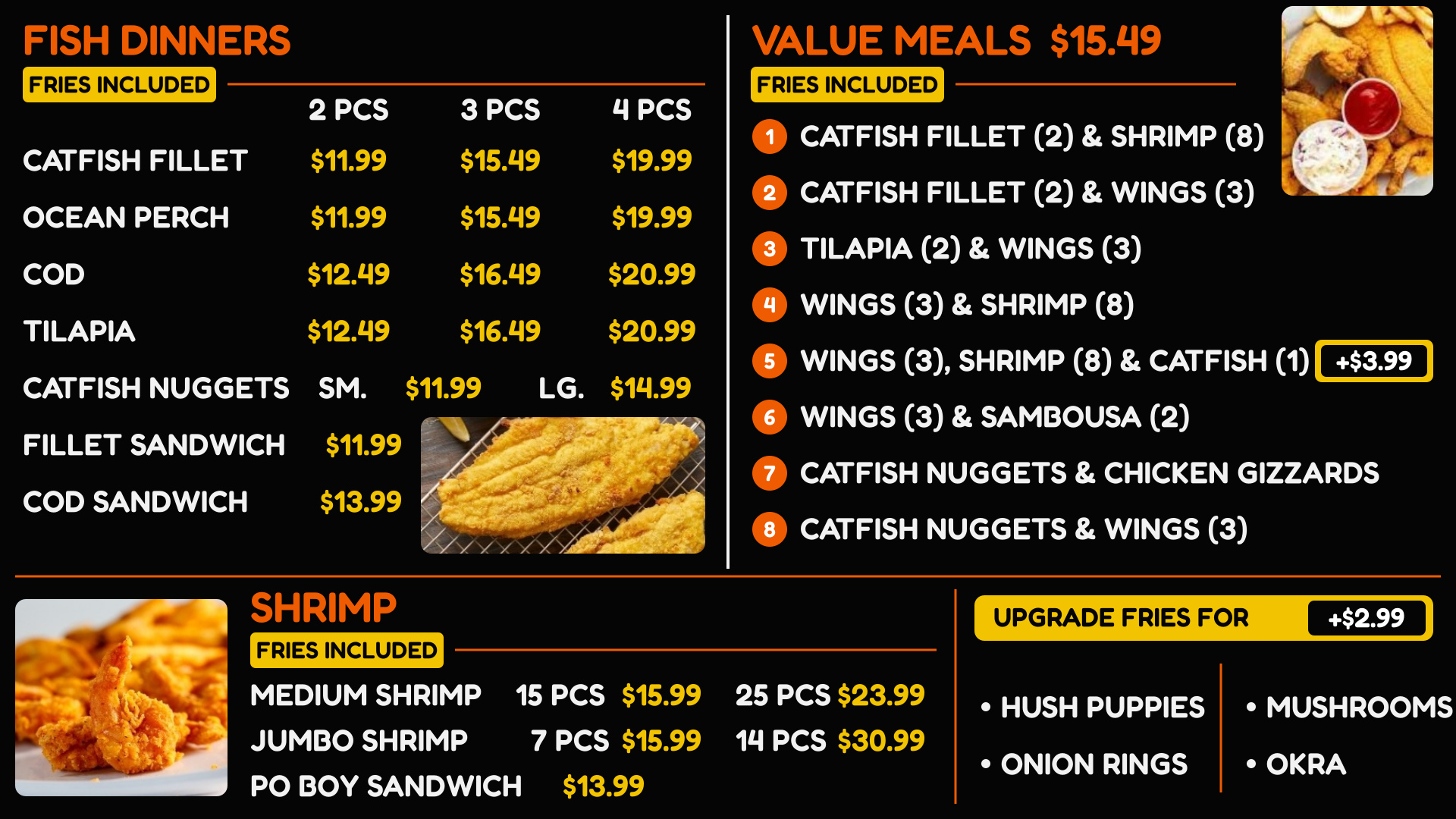 St. Paul Hooks Fish and Chips menu page 2