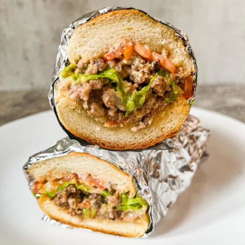New York style chopped cheese sandwich from Hooks Fish and Chips